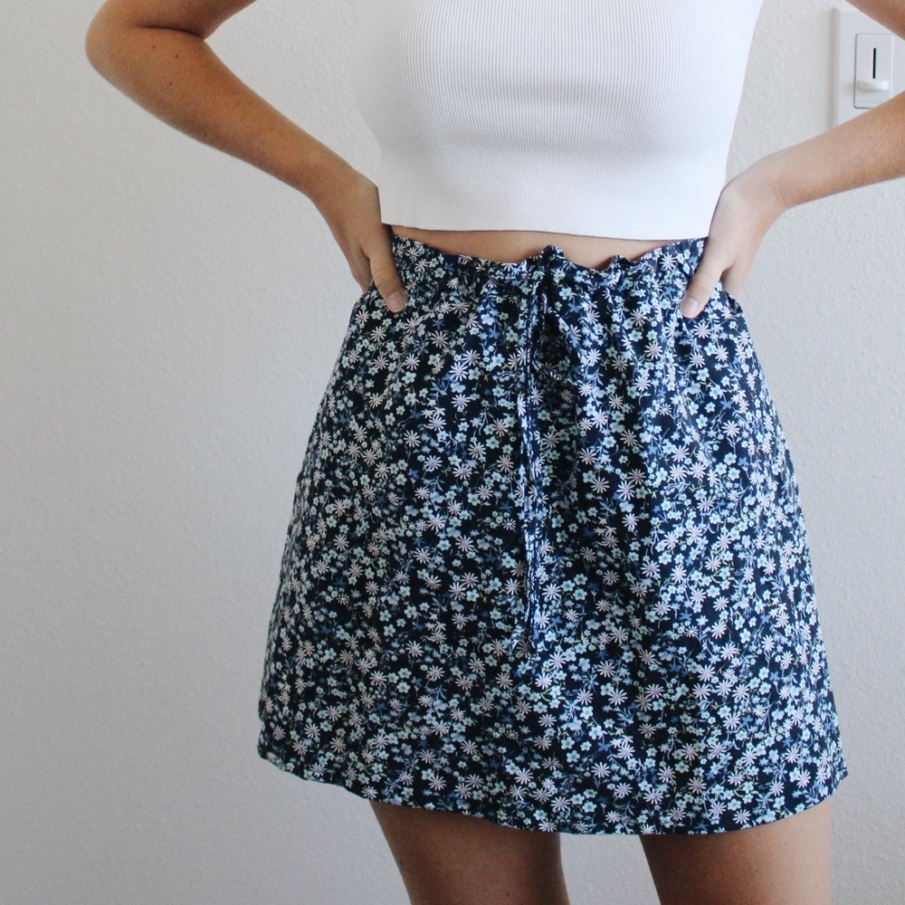 vintage floral skirt